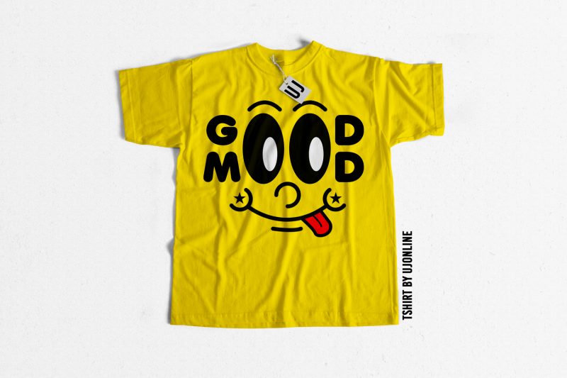 Good Mood Typography t shirt design for purchase