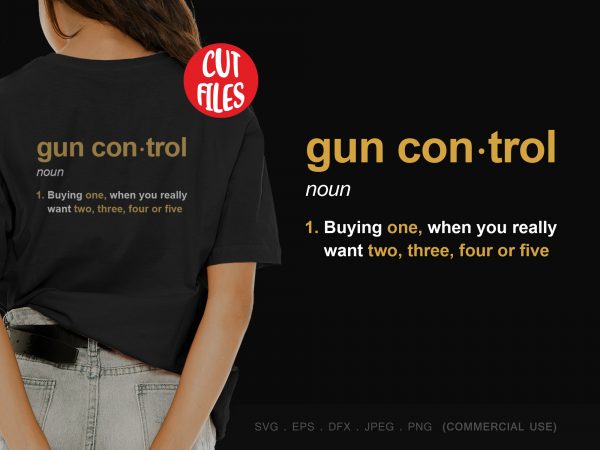 Gun control graphic t-shirt design