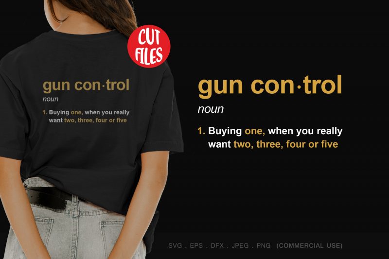 Gun control graphic t-shirt design