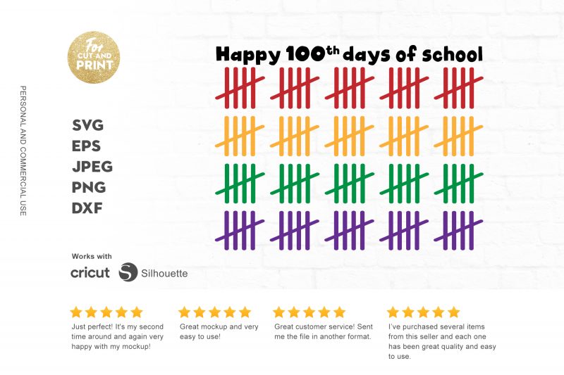 Happy 100th days of school buy t shirt design artwork