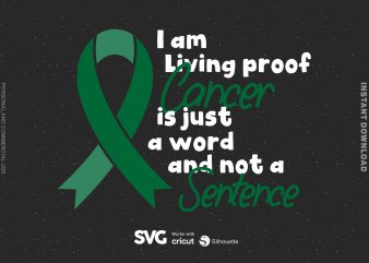 I am Living Proof Brain Injury is Just A Word and Not a Sentence SVG t-shirt design for sale