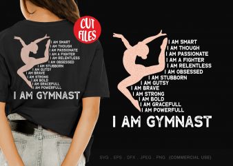 I Am Gymnast t shirt design template