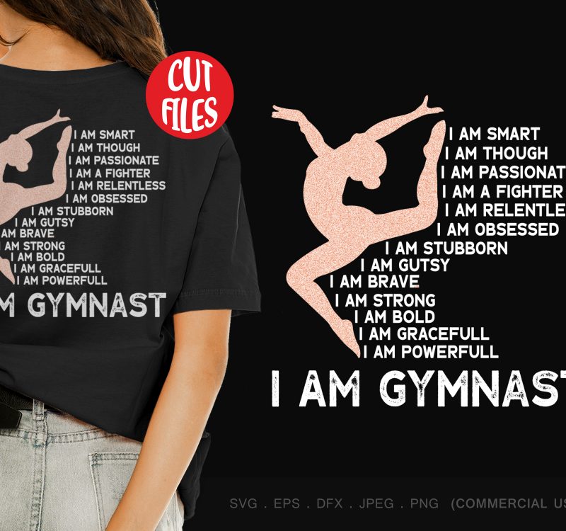 I Am Gymnast T Shirt Design Template Buy T Shirt Designs