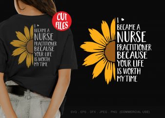 I became a nurse practitioner buy t shirt design for commercial use