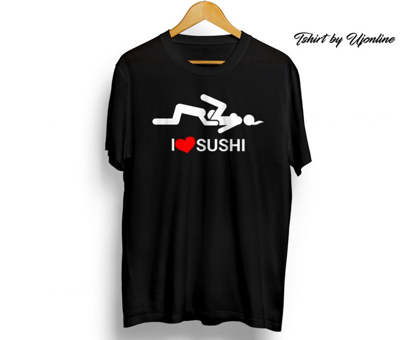 trolley bus Brug for Traditionel I love Sushi t shirt design for sale - Buy t-shirt designs
