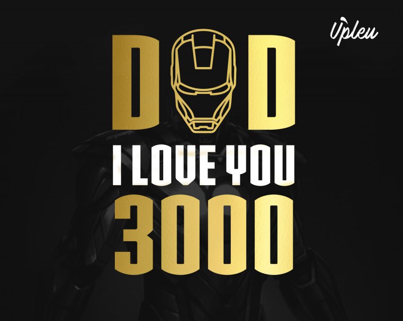 Dad, I Love You 3000 2 t-shirt design for commercial use