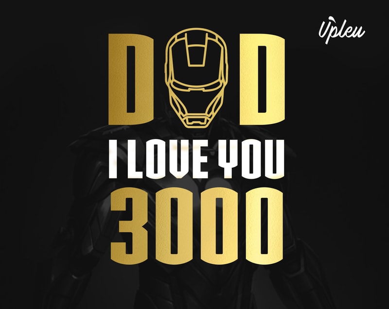 Download Dad, I Love You 3000 2 t-shirt design for commercial use