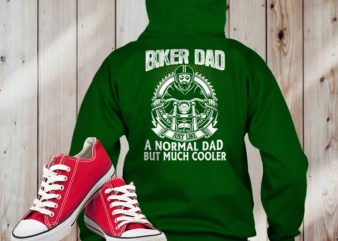 Biker dad skull with helm psd editable text t shirt design to buy