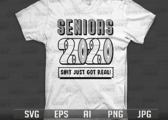 Seniors 2020 Quarantine – buy t shirt design for commercial use