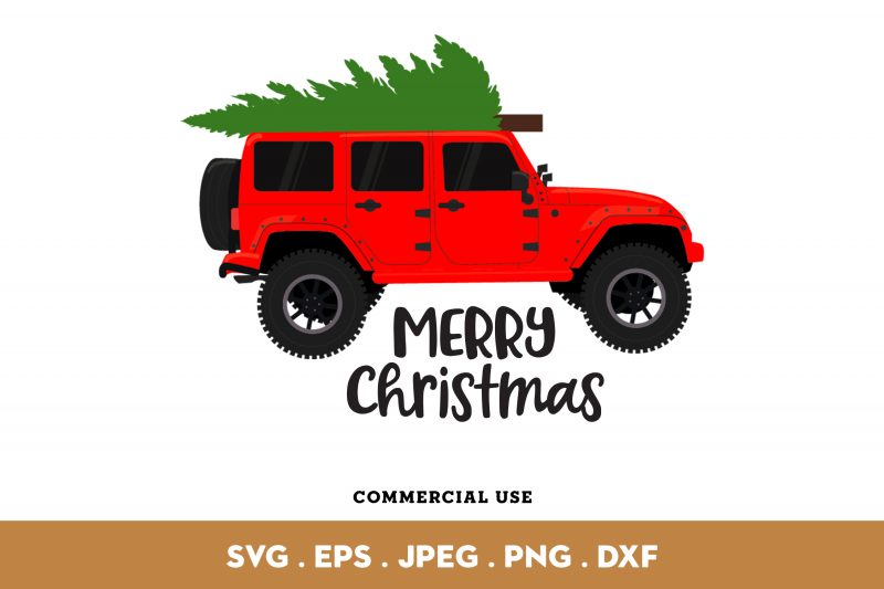 Download Jeep Merry Christmas design for t shirt - Buy t-shirt designs