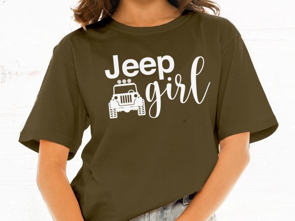 Jeep girl t shirt design for sale