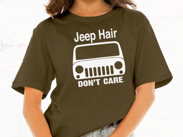 Jeep hair don’t care t-shirt design for commercial use