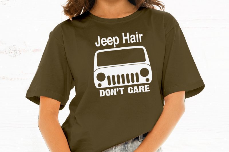 Jeep Hair Don’t Care t-shirt design for commercial use