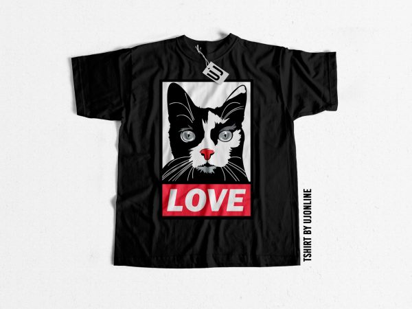 Love cats t-shirt design for download Love cats t-shirt design for download