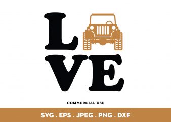 Jeep Love t-shirt design for sale