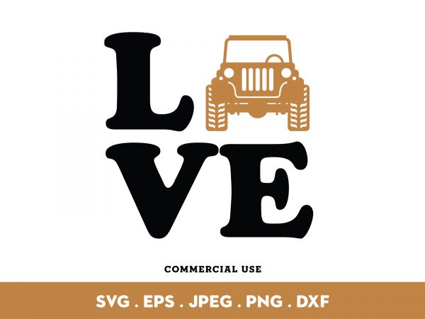 Jeep love t-shirt design for sale