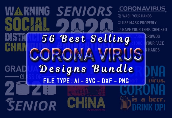 56 printable Corona Virus awareness and Toilet paper quotes tshirt designs bundle