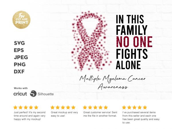 Multiple myeloma cancer awareness t-shirt design for sale