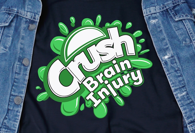 Crush Brain Injury SVG – Awareness – t shirt design for download