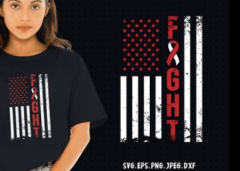 Fight Flag for Sickle Cell SVG – Cancer – Awareness – t shirt design to buy