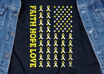 Faith Hope Love For Bone Cancer SVG – Cancer – Awareness – graphic t-shirt design