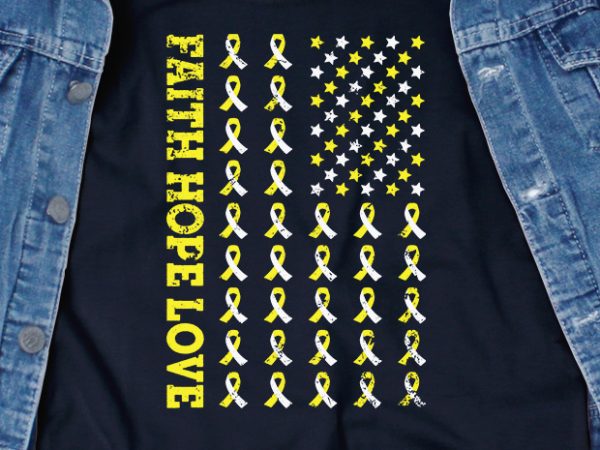 Faith hope love for bone cancer svg – cancer – awareness – graphic t-shirt design