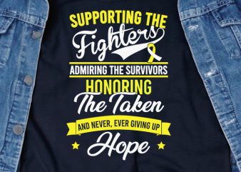 Supporting The Fighters Admiring The Survivors Bone Cancer SVG – Cancer – Awareness – graphic t-shirt design