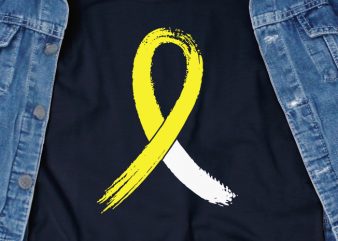 Brush Ribbon for Bone Cancer SVG – Canceer – Awareness – Ribbon – design for t shirt