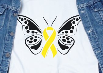 Butterfly Bone Cancer Ribbon SVG – Cancer – Awareness – shirt design png