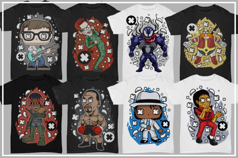 125 Cartoon Pop Culture #3 t-shirt design for sale