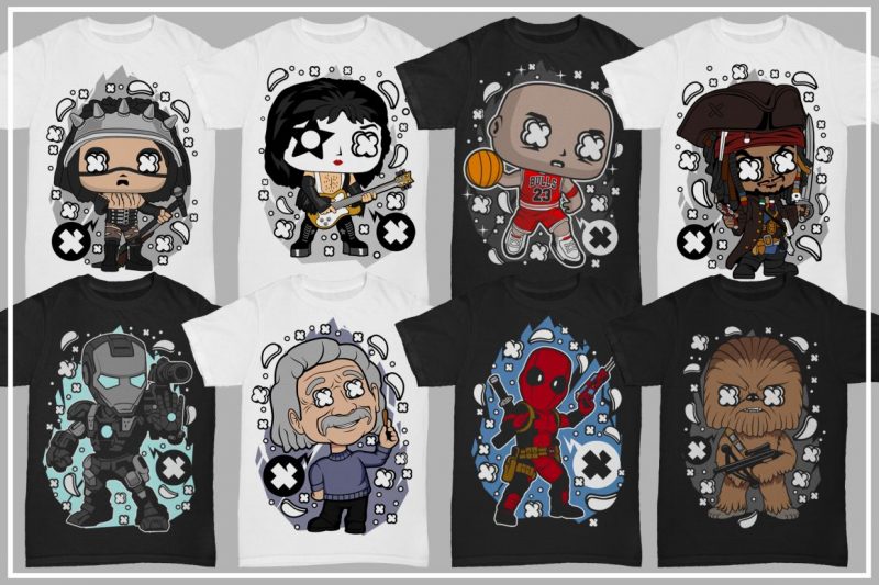 125 Cartoon Pop Culture #3 t-shirt design for sale