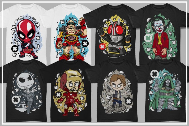 125 Cartoon Pop Culture #3 t-shirt design for sale