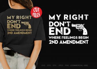 My right don’t end graphic t-shirt design