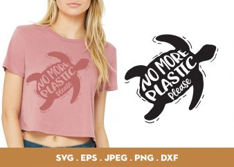No More Plastic Please graphic t-shirt design