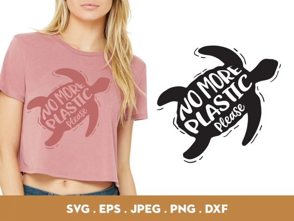 No more plastic please graphic t-shirt design