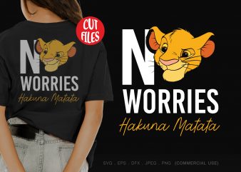 No worries hakuna matata t-shirt design for sale