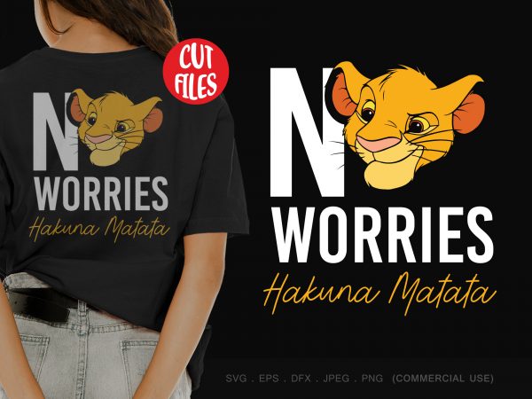 No worries hakuna matata t-shirt design for sale