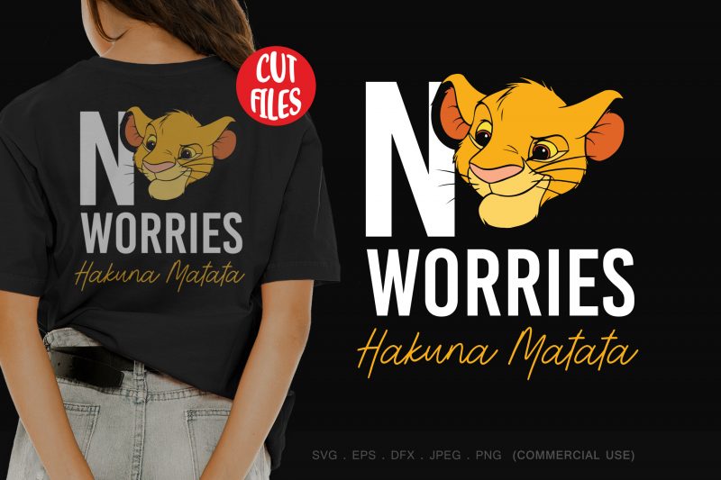 No worries hakuna matata t-shirt design for sale