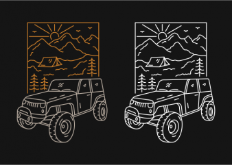 Off Roader Camp t shirt design for download