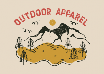 Outdoor Apparel t shirt design for download