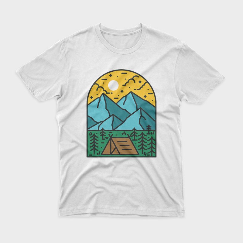 Camp t-shirt design for sale