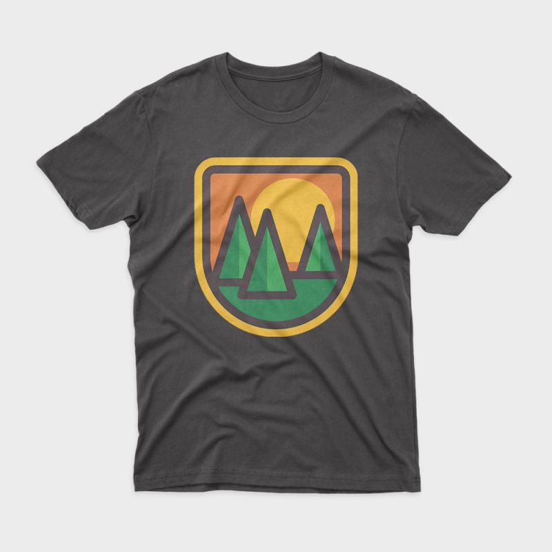 Trees shirt design png