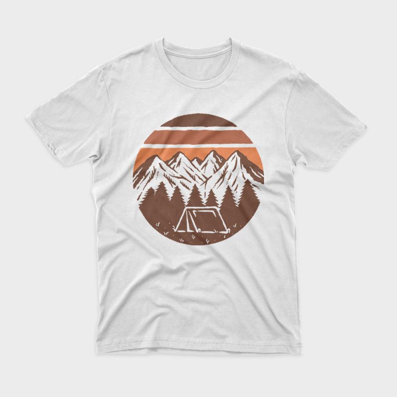 Beauty Mountain t shirt design template