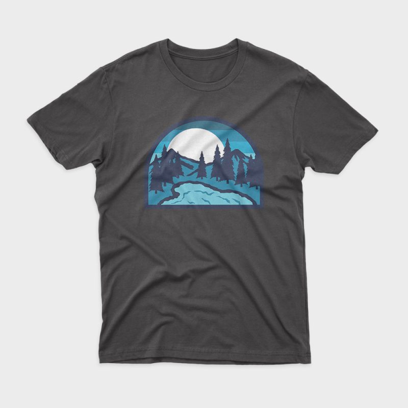 Lake Bold t-shirt design for commercial use - Buy t-shirt designs