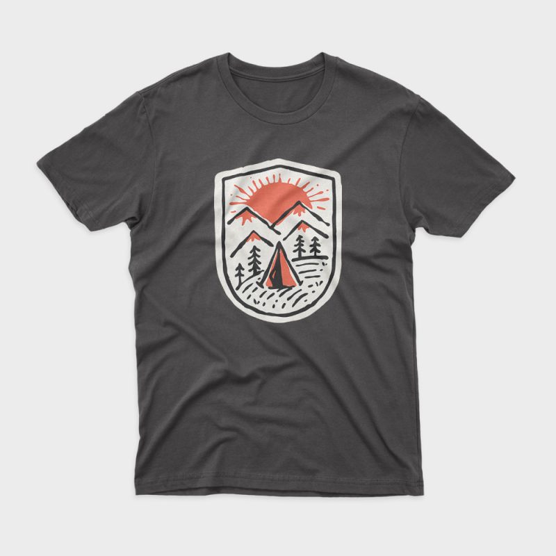 Sunset Camp t shirt design to buy - Buy t-shirt designs