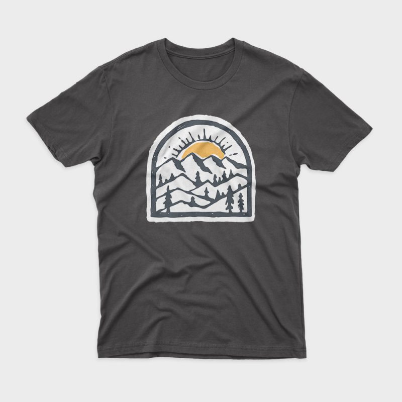 Beauty Mountain t shirt design for sale