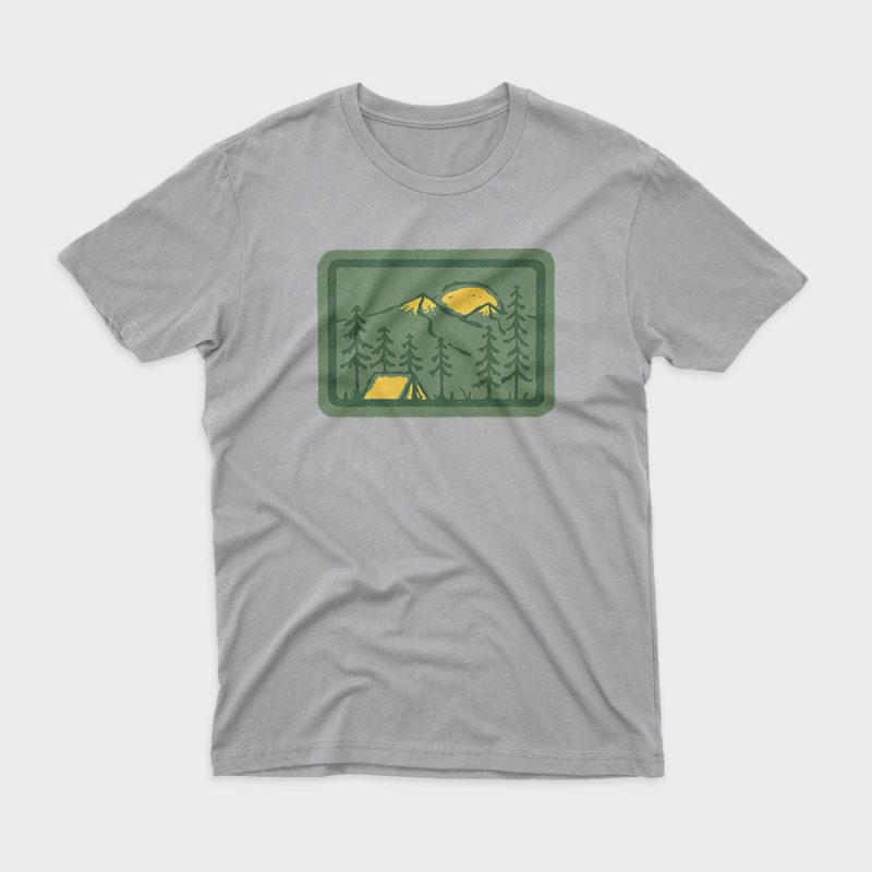 Camping t-shirt design for sale