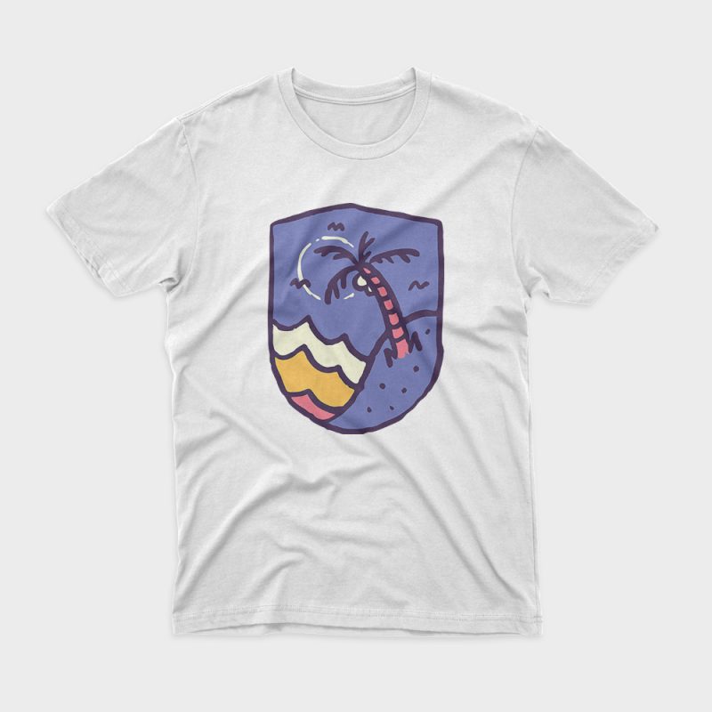 Night Beach t shirt design for sale