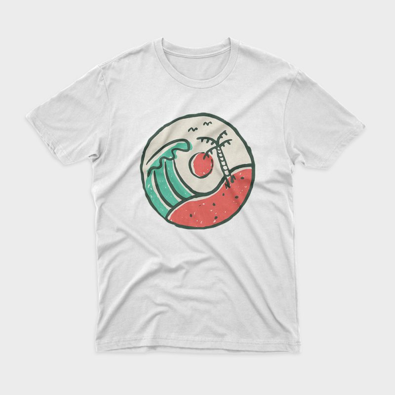 Big Wave t shirt design template