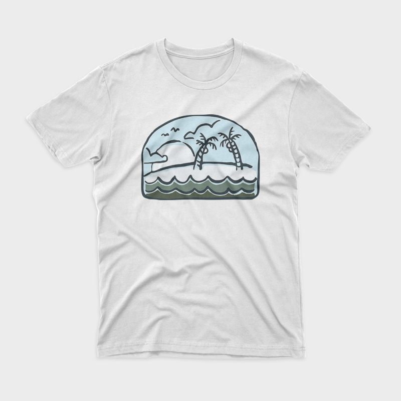 Beauty Beach ready made tshirt design